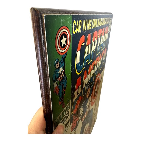 Captain America Wood Poster Laminate by Marvel Comics Size H 19" x W 13" - Picture 5 of 6